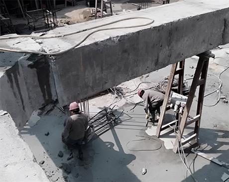 支撑梁静力绳锯拆除